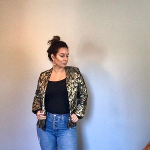 Teddi of California Vintage Blazer Black and Gold